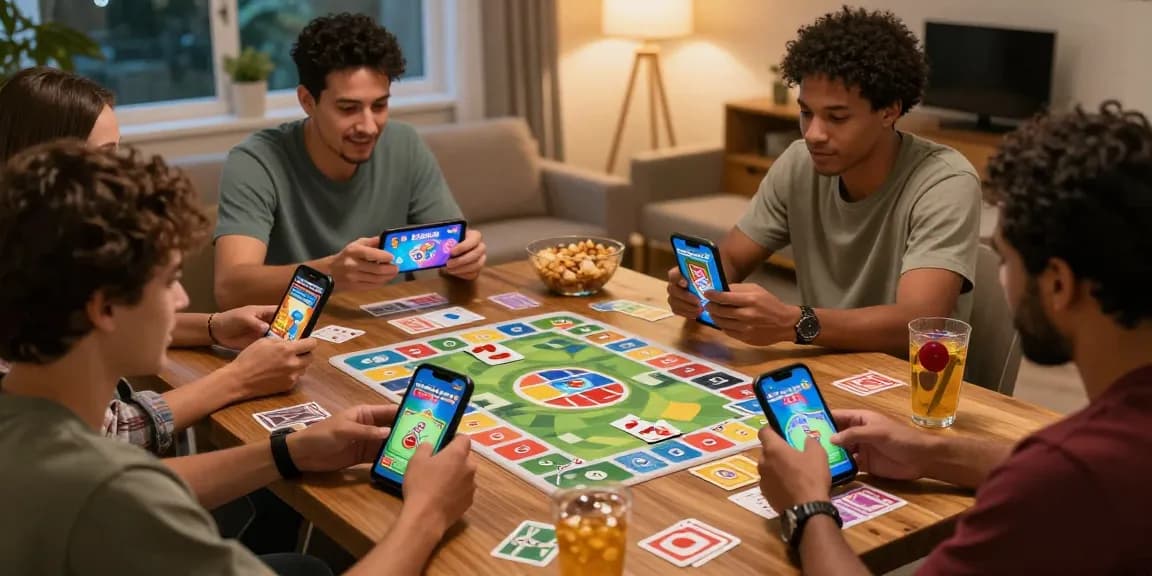 Engaging gameplay on Card Rummy with players enjoying a lively atmosphere in a cozy setting