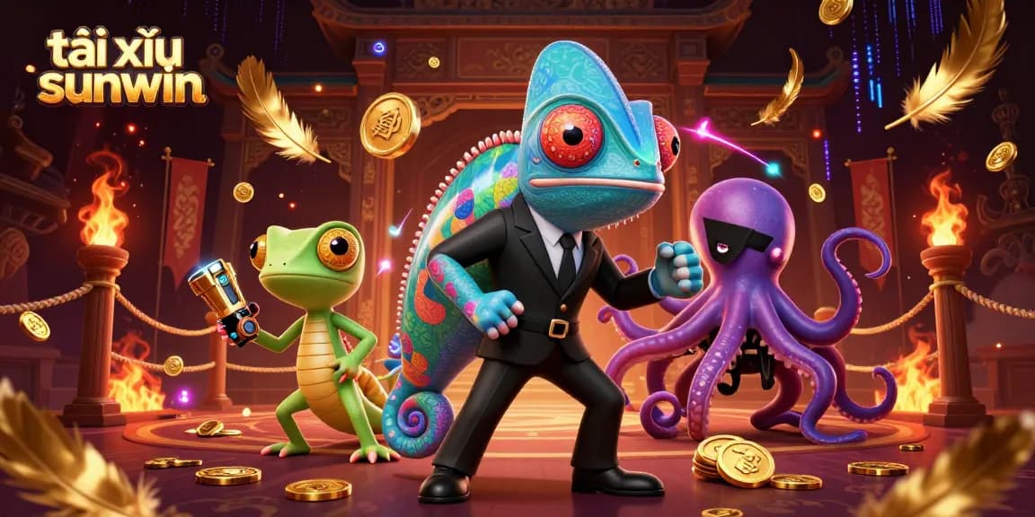 Engage in thrilling play at tài xỉu sunwin with vibrant characters in a lively 3D casino world