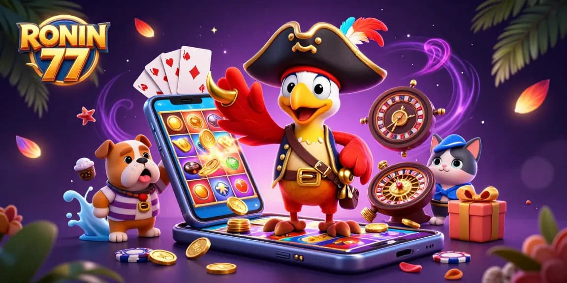 Spin the reels with RONIN 77 as colorful slot game characters energize a player’s gambling experience.