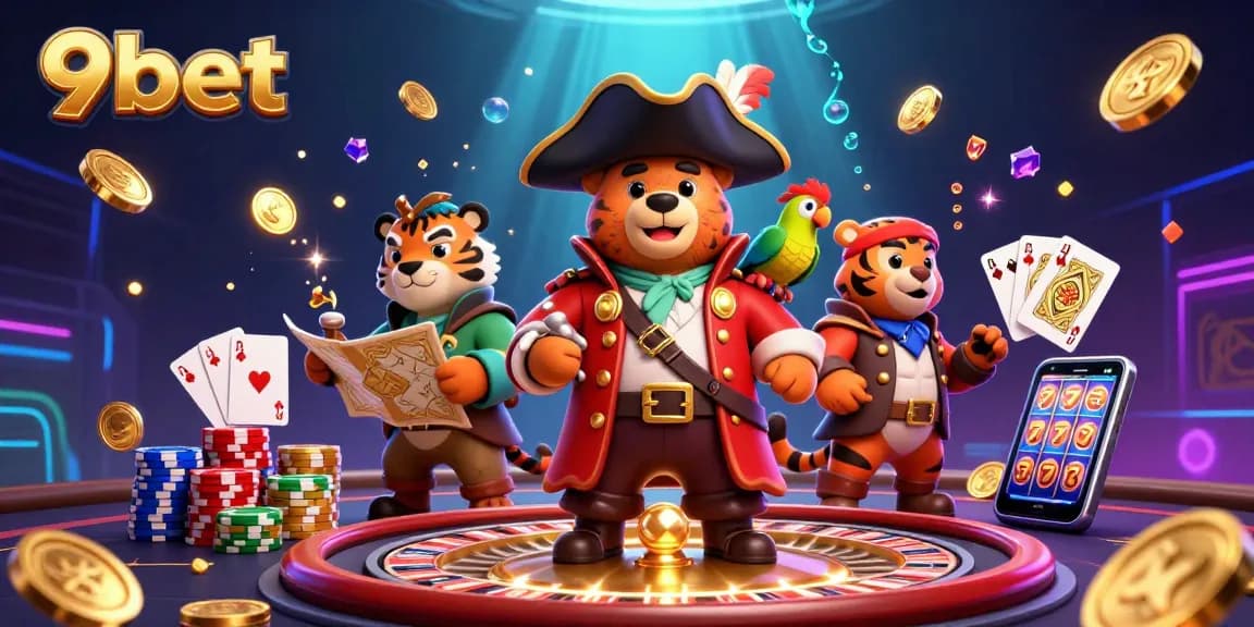 Spin the reels and chase jackpots with 9bet's vibrant gaming scene featuring treasure and excitement