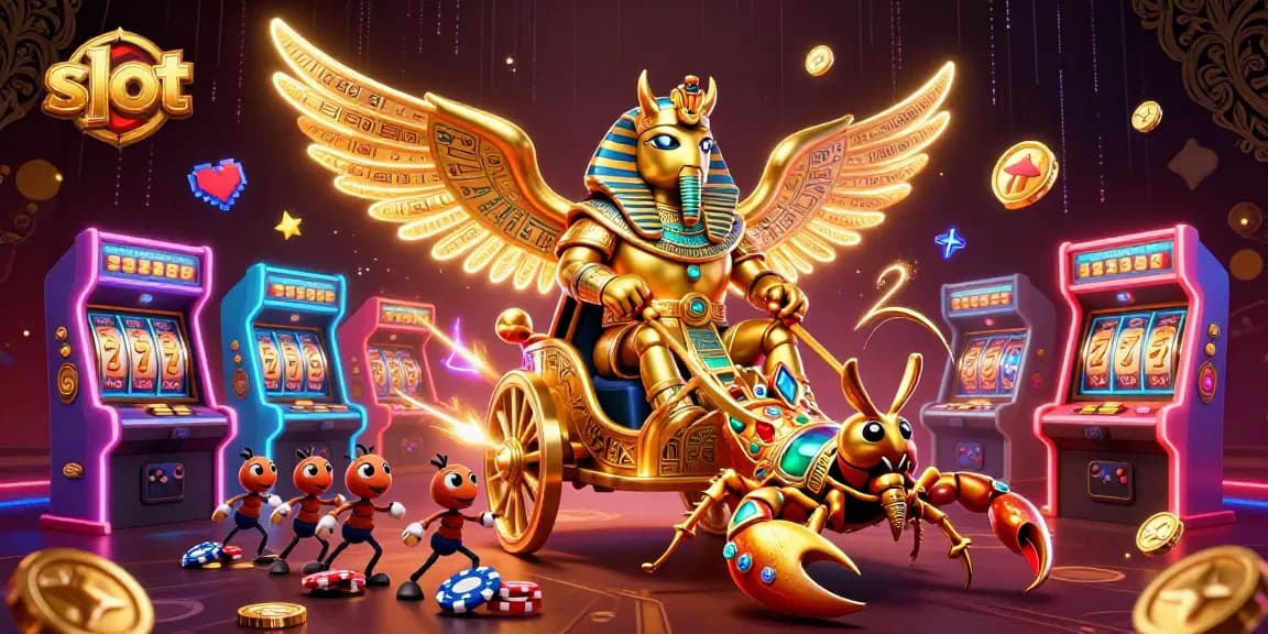Putar slot di Heroslot88 dengan jackpot besar dan simbol keberuntungan dalam ilustrasi menarik.