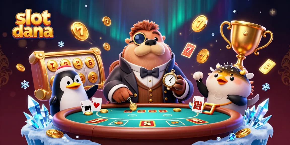 Engage with slot dana in an underwater casino scene featuring a jolly walrus and penguin dealer.
