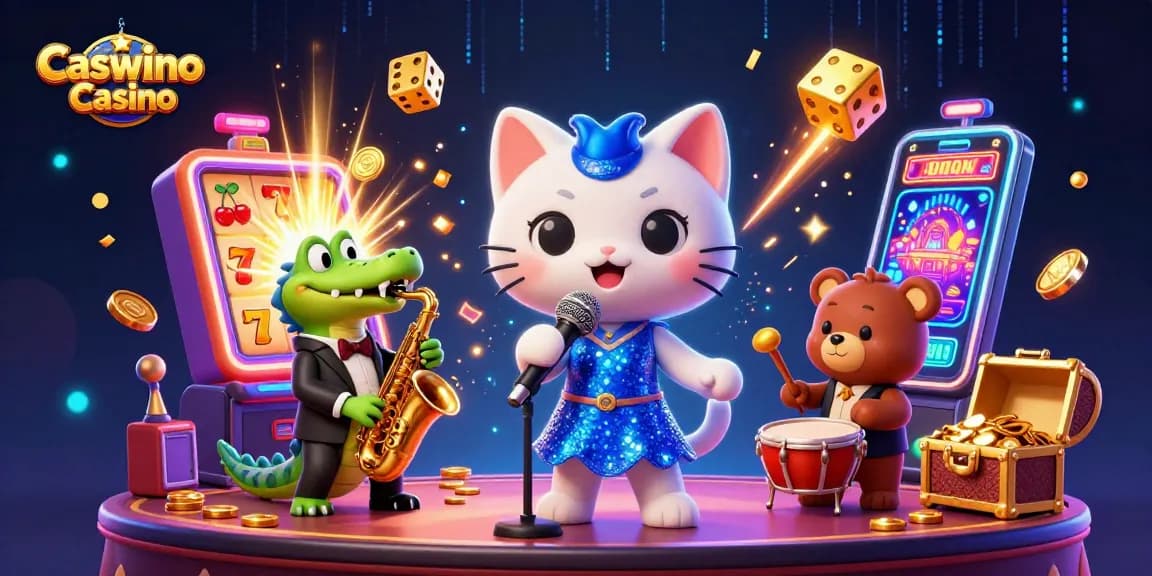 Experience the excitement of Caswino Casino with captivating characters and dynamic gaming elements.