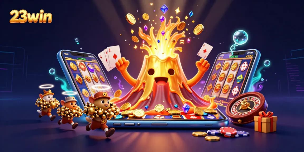 Experience the thrill of winning with 23win's vibrant casino scene full of treasures and games.
