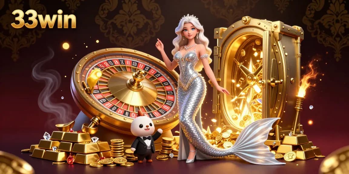 Experience thrilling gameplay at 33win with vibrant graphics and a stunning roulette wheel.