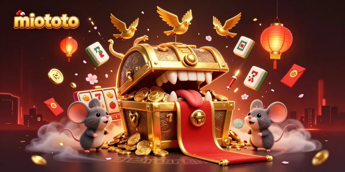 Experience the thrill of miototo's gold-rich slots with enticing animation and vibrant visuals.