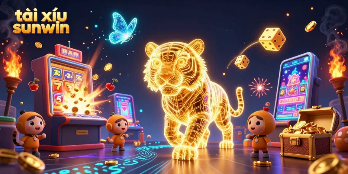 Experience the thrill of tài xỉu sunwin with vibrant casino characters and dynamic game elements.