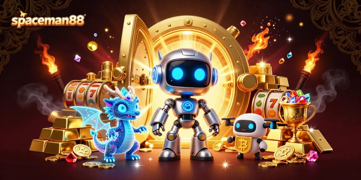 Spin to win with spaceman88's exhilarating slot games featuring vibrant characters and rich treasures.