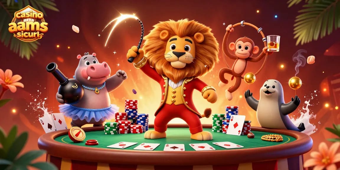 Vivi un'esperienza di gioco emozionante e visivi vivaci con casino non AAMS sicuri in questa illustrazione dinamica.