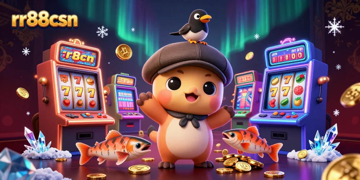 rr88csn showcases a lively 3D cartoon scene with baby Nessie and gaming elements, highlighting exciting slot features.
