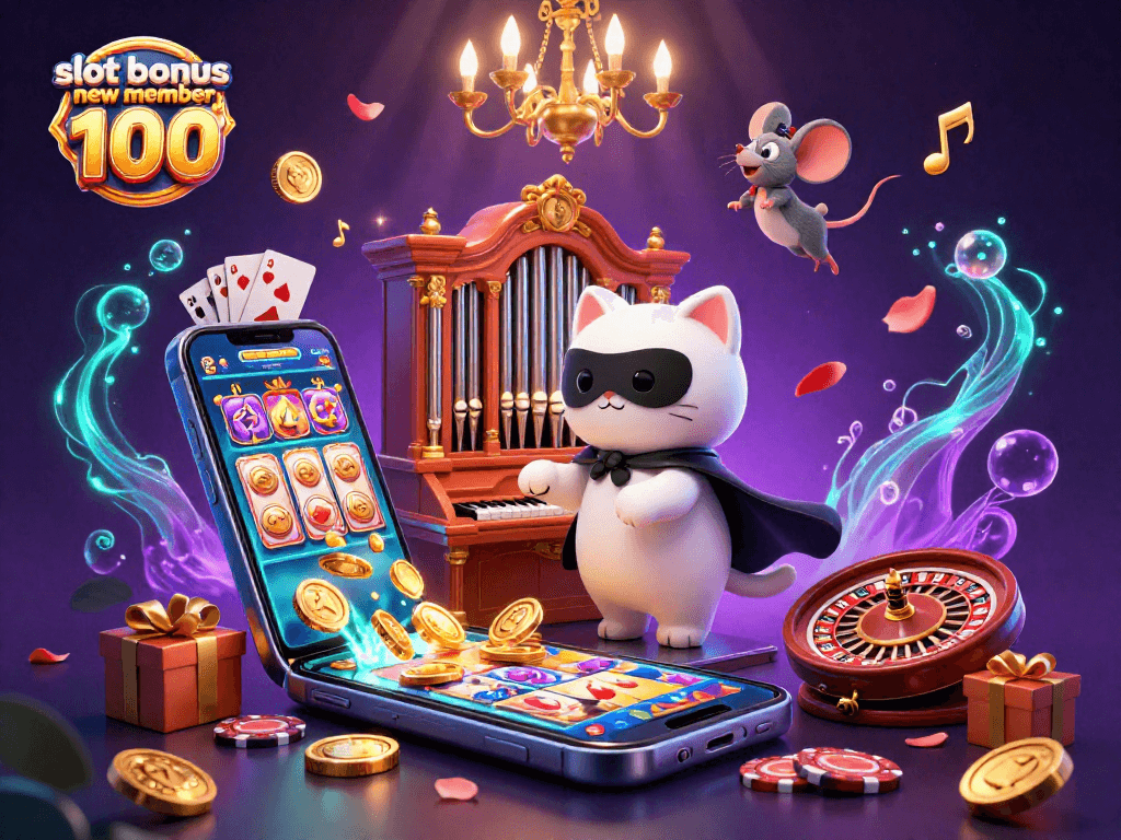 Experience the thrill of slot bonus new member 100 with vibrant colors and dynamic gaming elements.