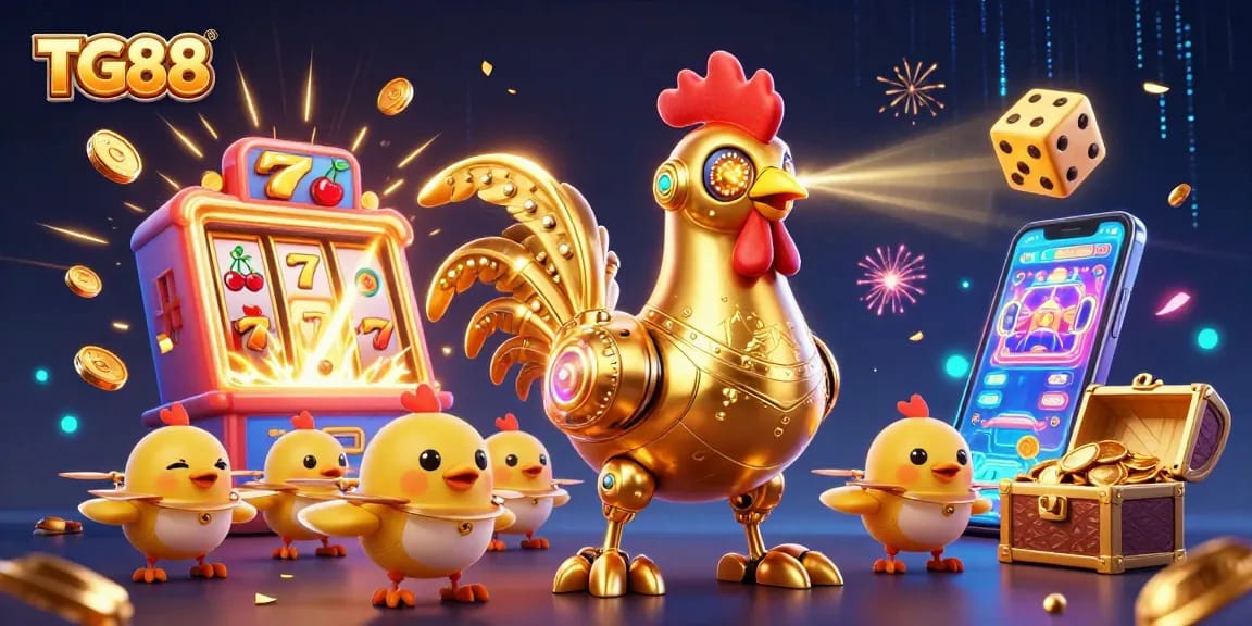 Engage in thrilling casino action at TG88 with vibrant slot machines and dynamic gaming elements.