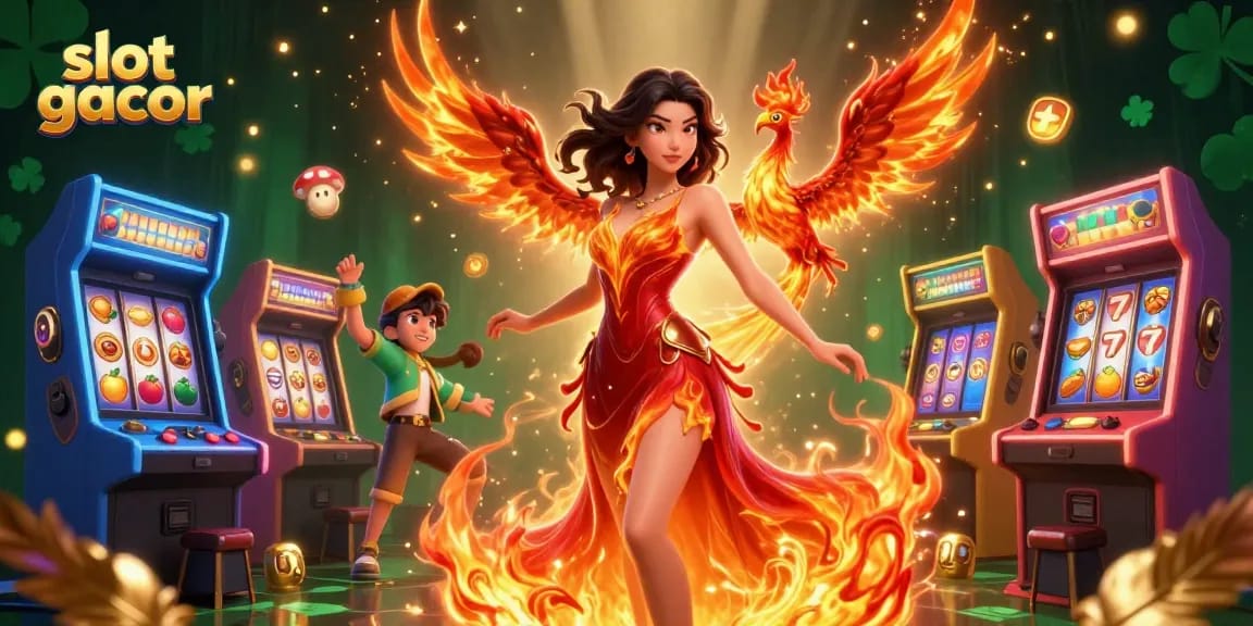 Experience the thrill of slot gacor gameplay with stunning characters and vibrant casino elements.