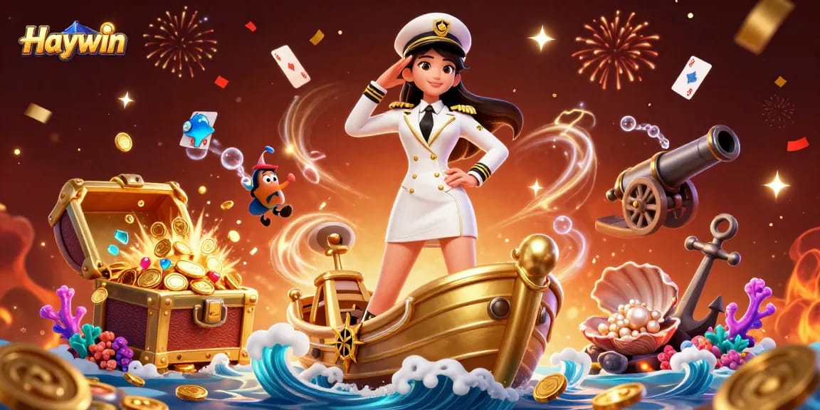 Haywin casino illustration showcasing vibrant gambling scene with a commanding character and rich details.
