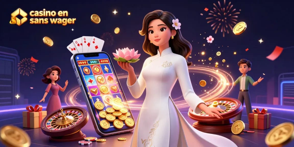 Jouez au casino en ligne sans wager avec des jeux de machines à sous passionnants et des récompenses dans une atmosphère vibrante et festive.