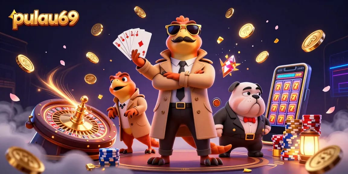 Experience casino excitement with pulau69 as raptors in a trench coat attempt VIP lounge entry.