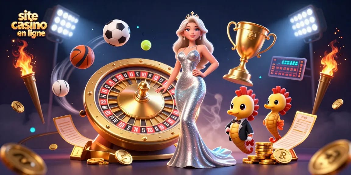 Participez à l'excitation du site casino en ligne, avec des éléments 3D dynamiques et des symboles de casino vibrants.