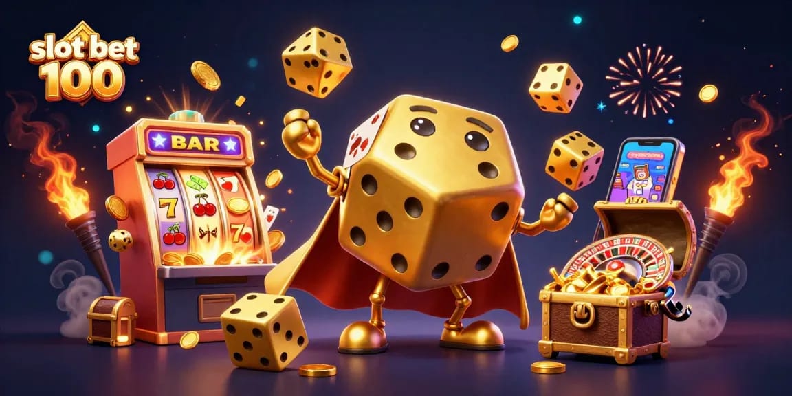 Experience thrilling gameplay with the slot bet 100 in this vibrant casino scene.