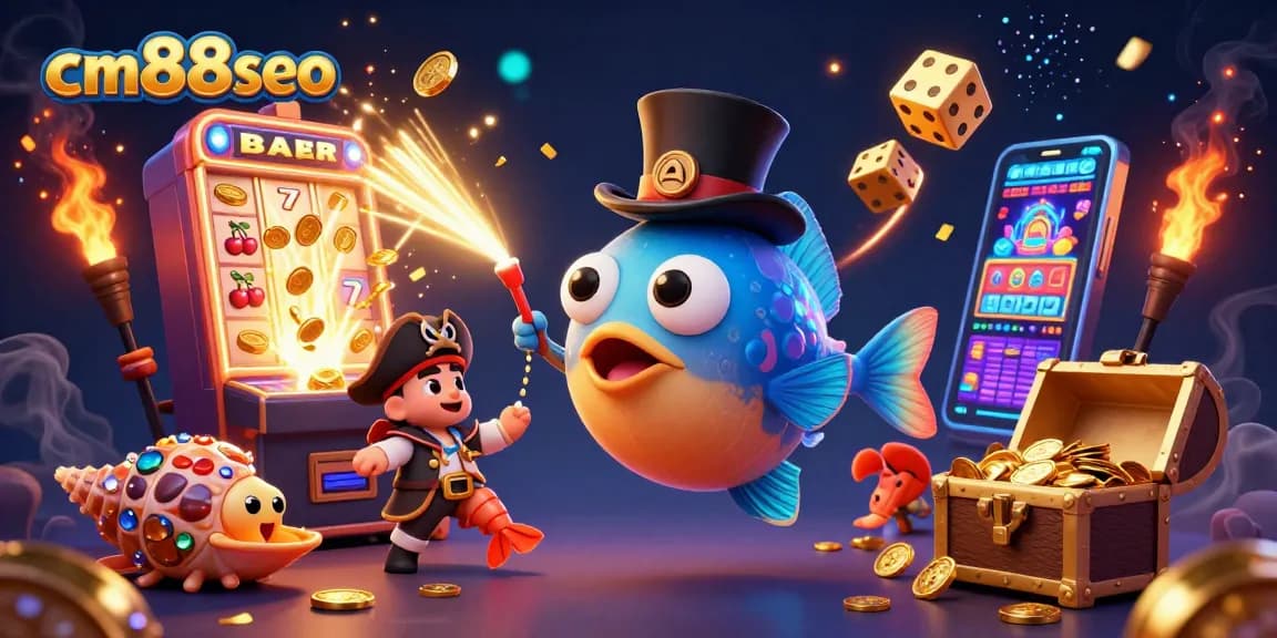 Spin jackpots with the thrilling cm88seo online gaming scene featuring vibrant characters and elements.