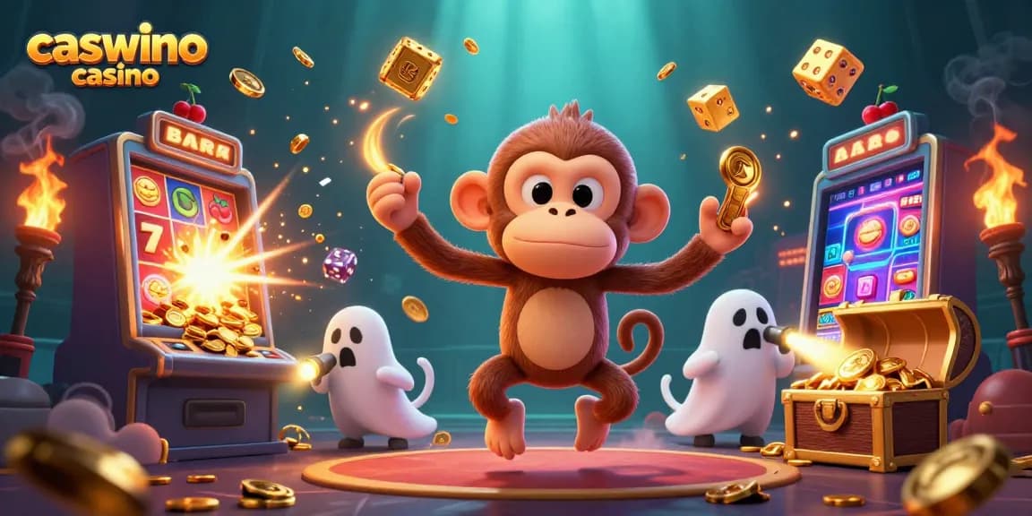 Experience the thrill of caswino casino with a 3D poltergeist monkey and ghost-hunter puppy.