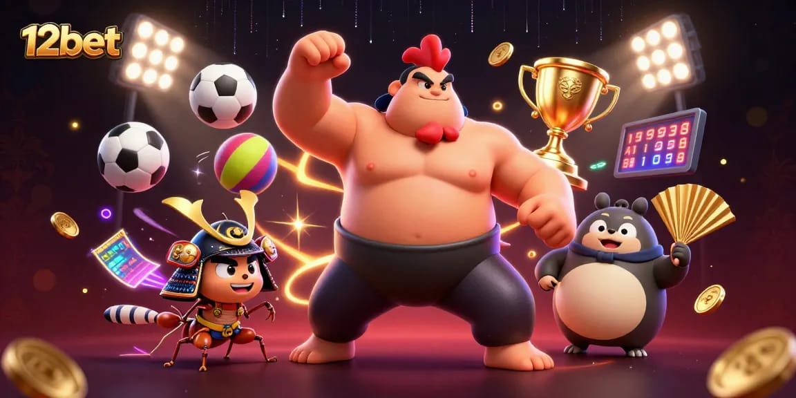 12bet mang đến trải nghiệm cược thú vị với hình ảnh hoạt hình đầy màu sắc và các yếu tố thể thao hấp dẫn.