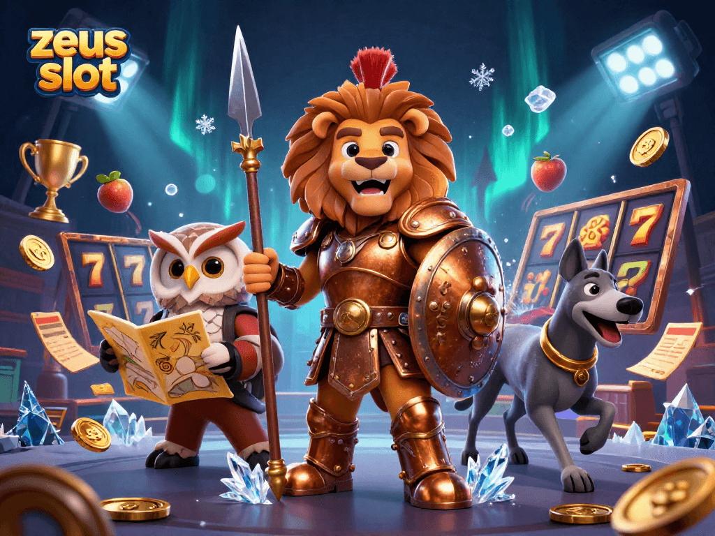 Experience the thrilling zeus slot gameplay with vibrant 3D characters and dynamic elements.
