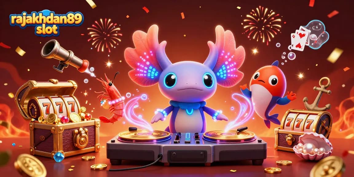 Menemukan keberuntungan di slot rajakhodam89 dengan DJ axolotl neon di bawah laut