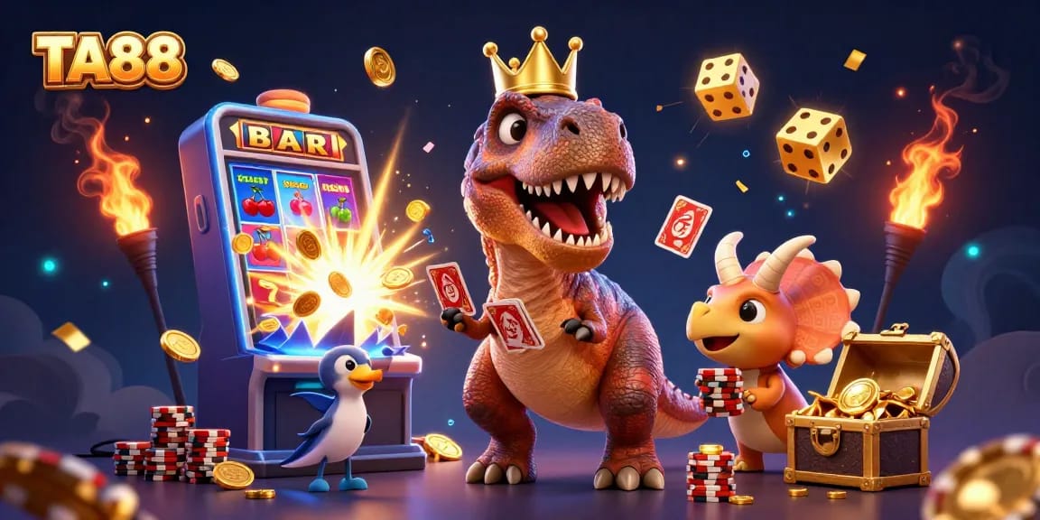 Experience exciting gameplay at TA88 with delightful characters in a vibrant casino setting.
