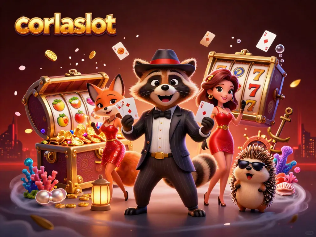 Experience winning with corlaslot's thrilling slots featuring vibrant characters and gold coins.