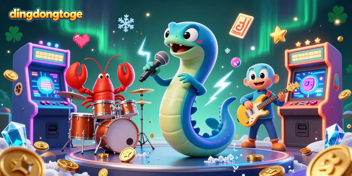 Dingdongtoge unleashes excitement in a vibrant underwater casino performance featuring animated characters and gaming elements.