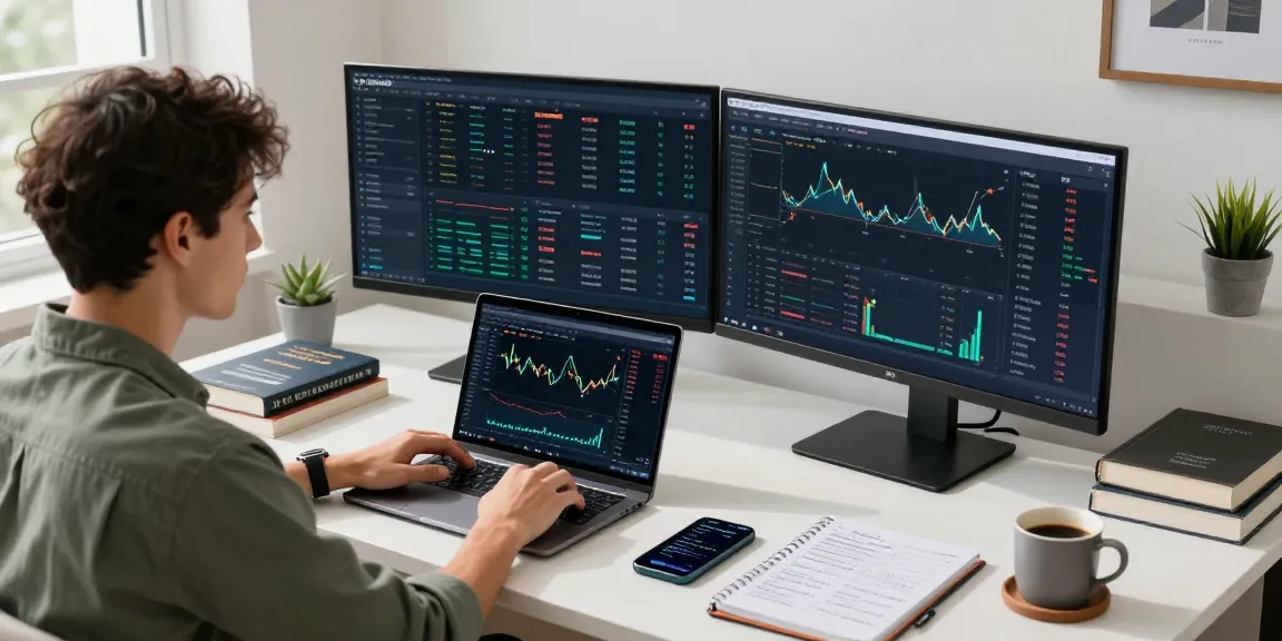 Трейдер анализирует биткойн через интерфейс BitMEX в современном офисе, изучая отзывы о брокере BitMEX.