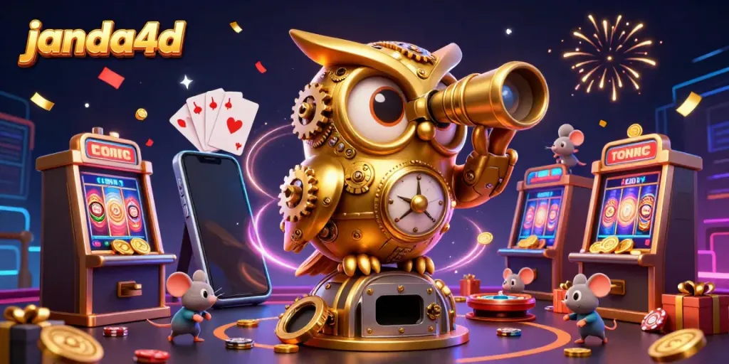 Memperlihatkan JANDA4D dengan visual menarik dari slot online berwarna cerah dan karakter berkualitas tinggi.
