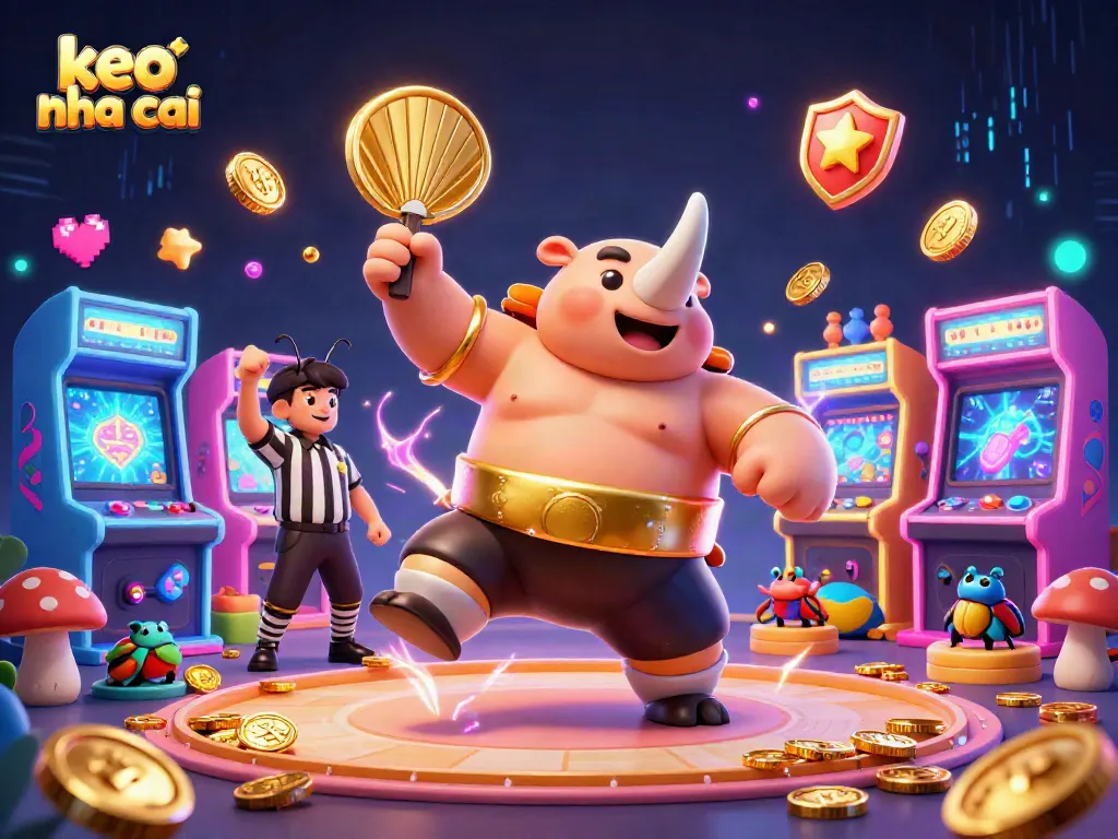 Engage with keo nha cai betting odds via vibrant 3D gaming illustration featuring dynamic action.