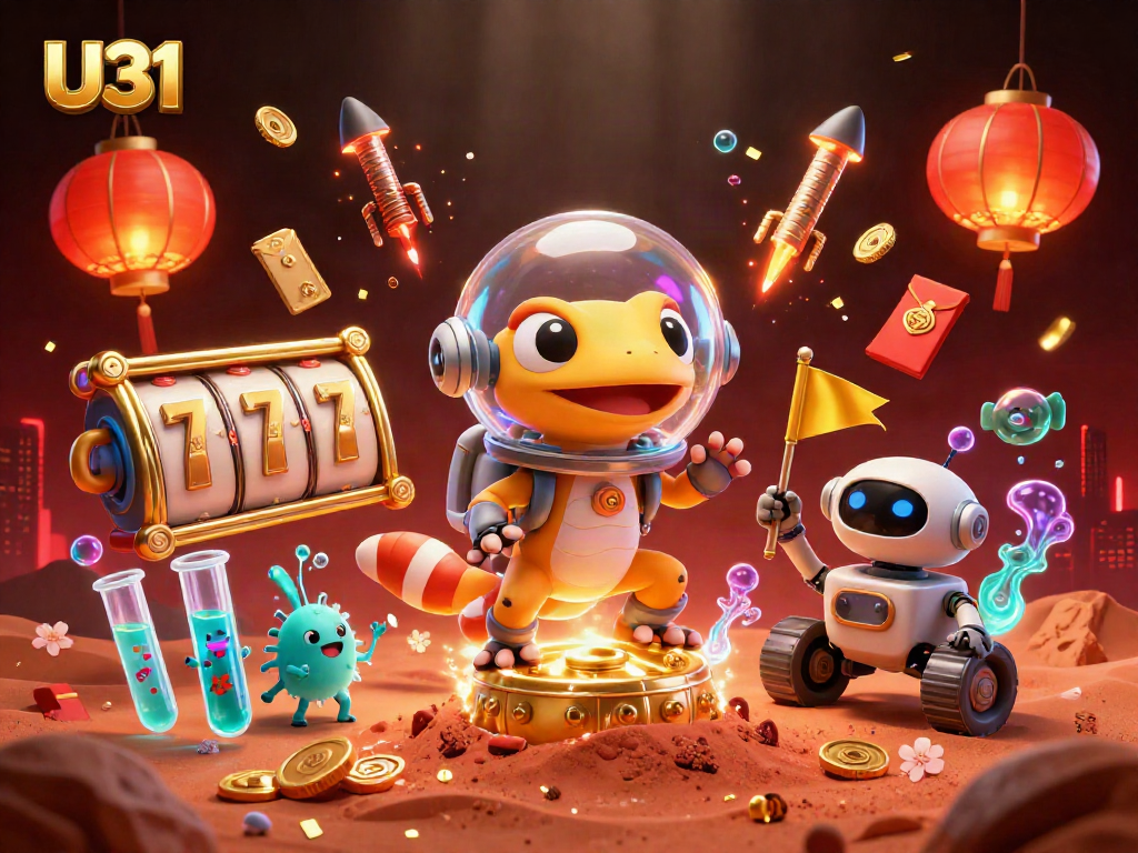 Engage with U31's exciting atmosphere, featuring slot reels and a vibrant casino discovery scene.
