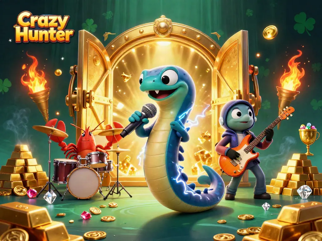 เล่น Crazy Hunter ในฉากคาสิโนใต้น้ำสุดตระการตากับมอนสเตอร์การ์ตูน!
