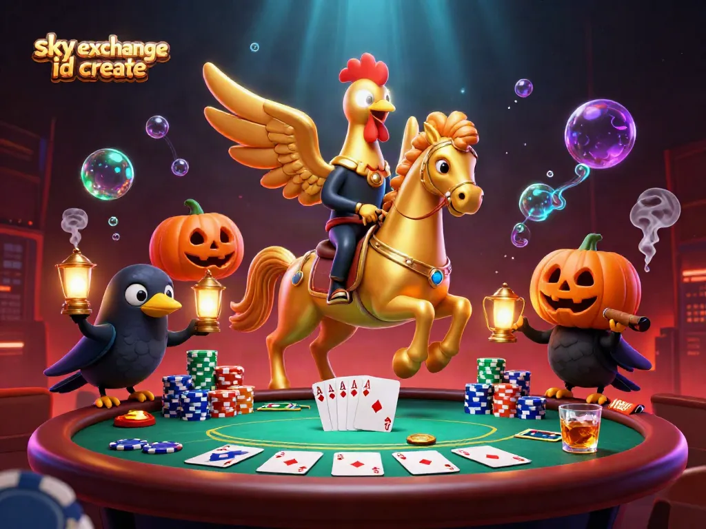 Engage in thrilling gaming with sky exchange id create, featuring vibrant casino elements and dynamic characters.