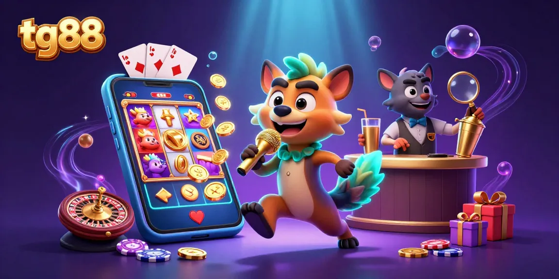 Engage with tg88's comedy casino experience featuring hyena characters in vibrant action.