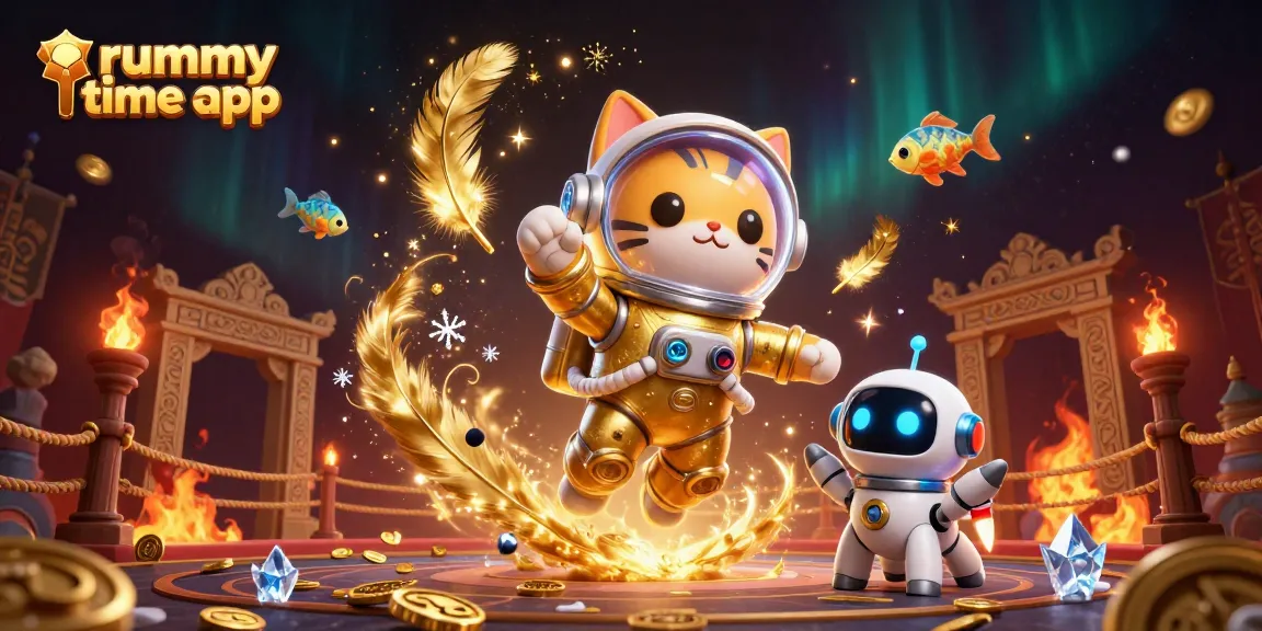 Experience exhilarating gameplay with the rummy time app in a dazzling cosmic scene filled with adventure.