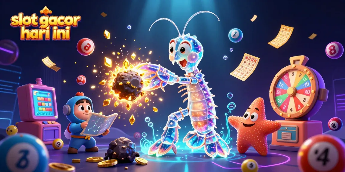 Experience slot gacor hari ini action with a vibrant, dynamic casino scene filled with colorful gambling elements.