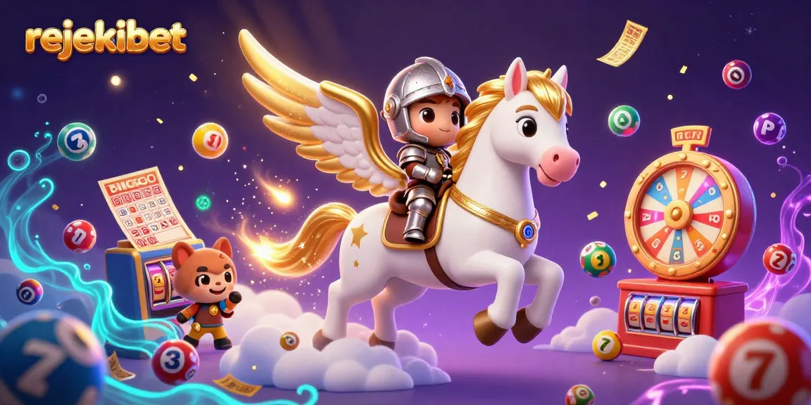 Spin to win with rejekibet's vibrant casino scene featuring a galloping celestial horse and dynamic game elements.