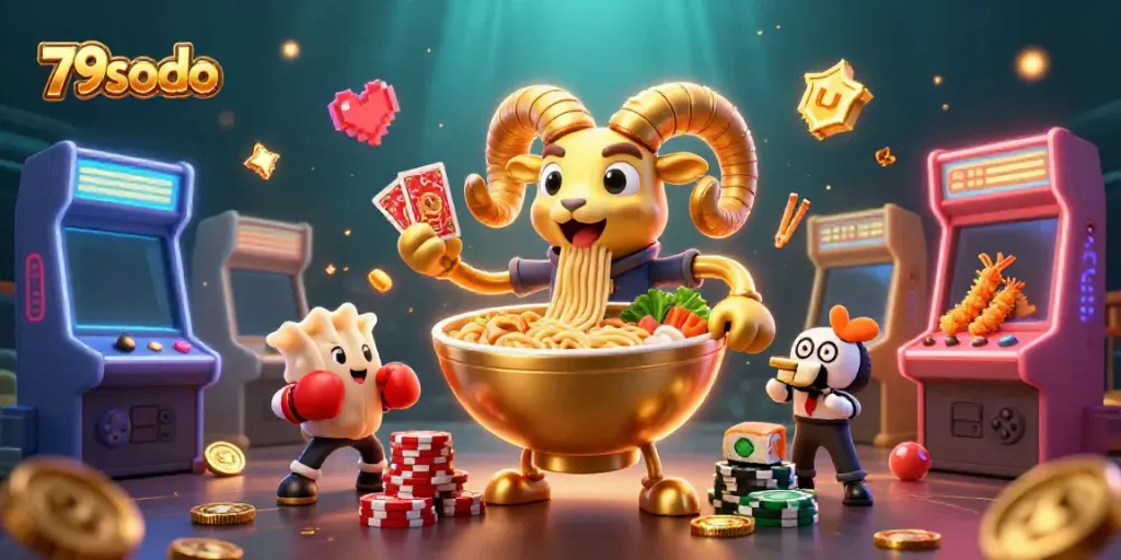 79sodo engages players with a vibrant, energetic 3D casino scene featuring charismatic characters.