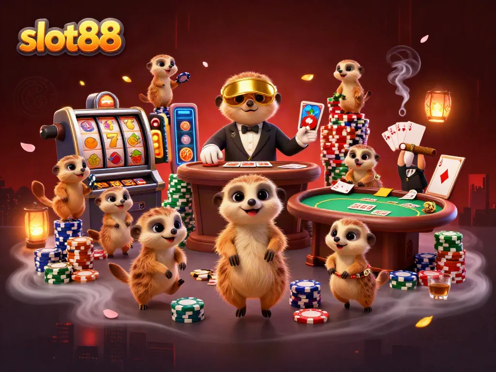 Slot88 meraih kemenangan dalam kasino dengan koloni meerkat yang aktif dan berbagai elemen permainan menarik.