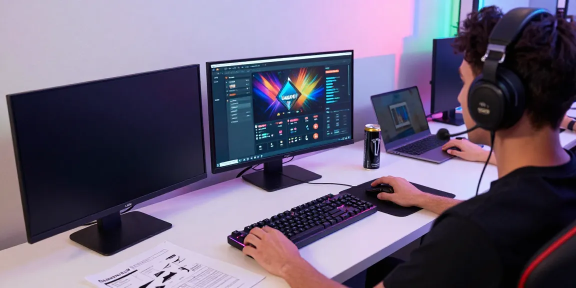 Gamer engaging with Luxury111 platform showcasing vibrant gaming statistics and strategy notes.