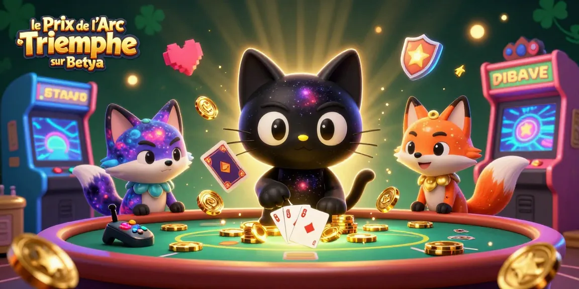 Experience le Prix de l'Arc de Triomphe sur Betya with vibrant gaming elements and rich, colorful characters.