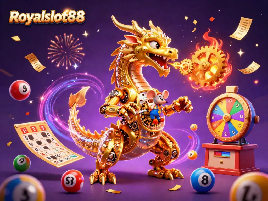 Genggam peluang menang di Royalslot88 dengan ilustrasi kasino yang memukau dan penuh warna.