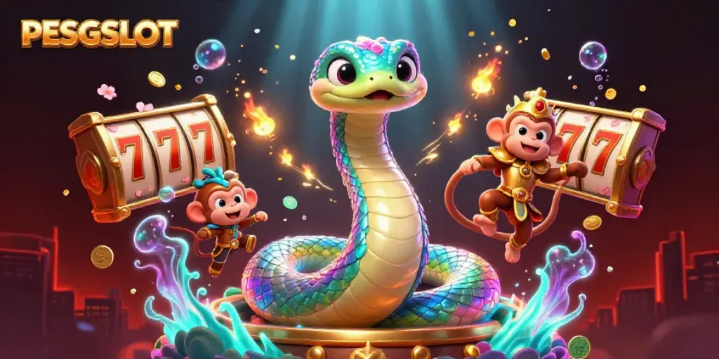 Permainan PESGSLOT dengan desain visual menarik dan elemen jackpot beruntung yang melimpah.
