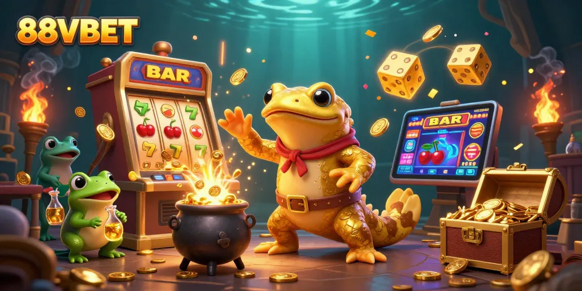 Engage with 88VBET's enchanting gaming features amidst vibrant 3D casino elements.