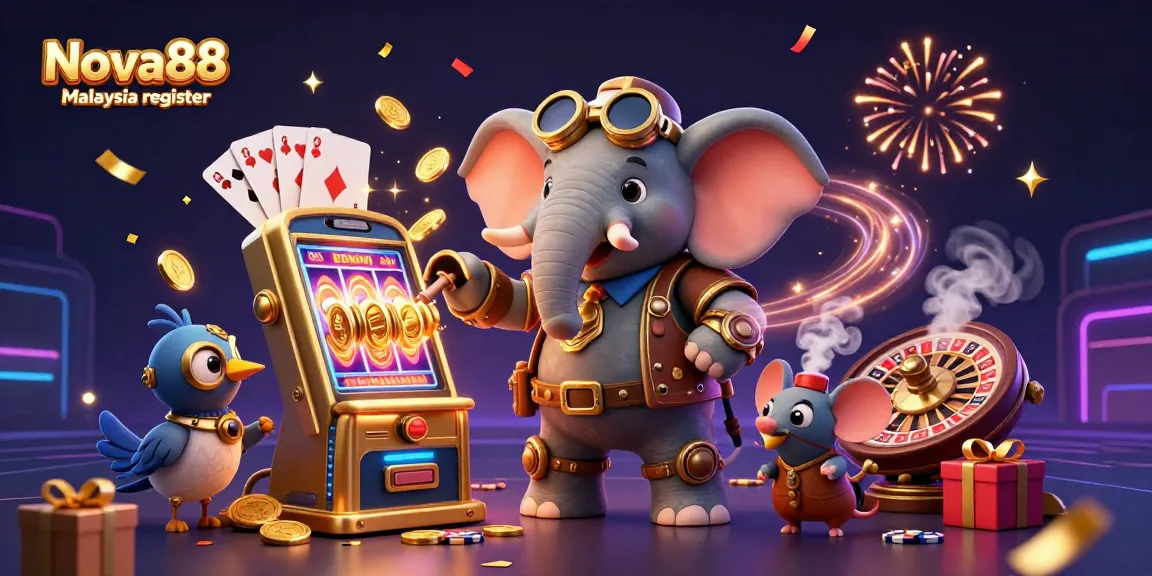 Join the adventure at Nova88 Malaysia register with steampunk characters and exciting casino games!