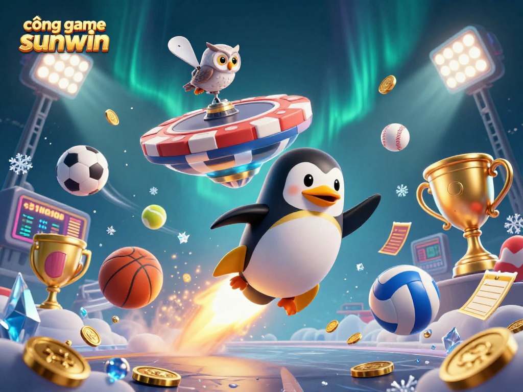 Enjoy exciting gameplay at cổng game sunwin with a vibrant casino-themed 3D illustration.
