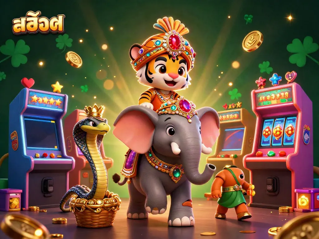 สนุกกับเกมสล็อตออนไลน์ในบรรยากาศคาสิโนที่ตื่นเต้น พร้อมมเหสีเสือที่ขับขี่ช้างอัญมณี